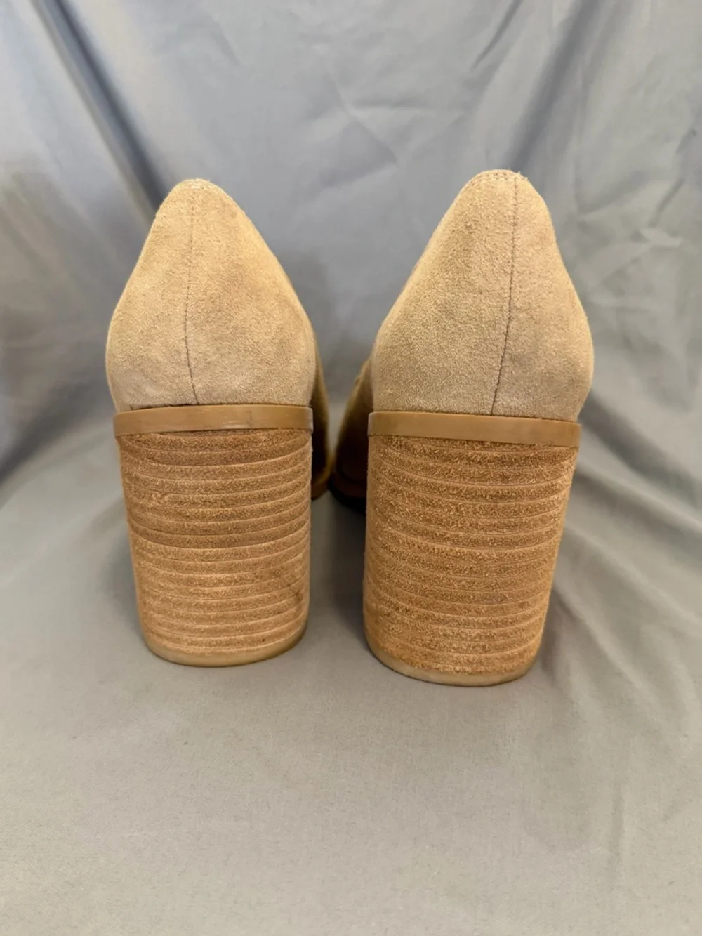 Joie Wevenly Suede Block Heel Loafers – Size 9.5
